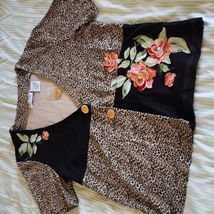 Blair Animal Print V-Neck Top